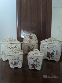 Set cucina in ceramica anni '60