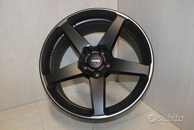 CERCHI IN LEGA MOMO SPIDER 8,5x19 5x112 ET30 NERO OPACO DIAMANTATO