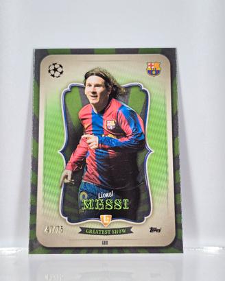 Messi /75 Topps 2023 Barcellona carta numerata 