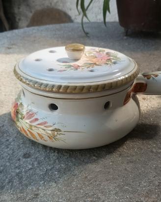 Scaldino in ceramica dipinto a mano Antonio Zen