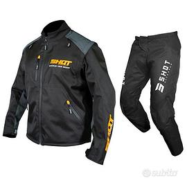 COMPLETO TESSUTO GIACCA PANTALONE MOTO ENDURO SHOT