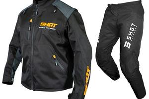 COMPLETO TESSUTO GIACCA PANTALONE MOTO ENDURO SHOT