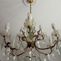 Lampadario a gocce di vetro