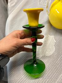 Portacandele in vetro di Murano
