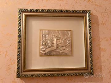 Quadro in radica con cornice legno