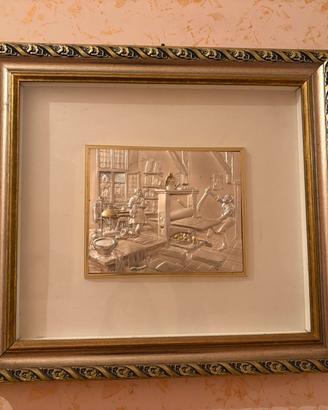 Quadro in radica con cornice legno