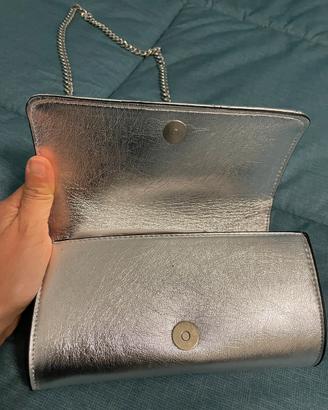 Pochette argento Mango