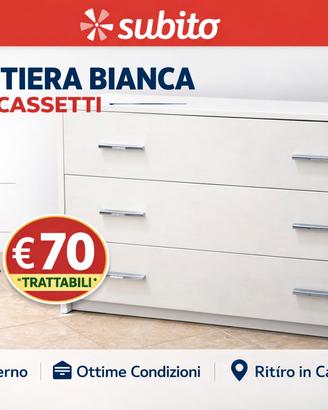 CASSETTIERA BIANCA MODERNA