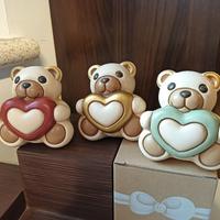set tre Teddy cuore Thun 