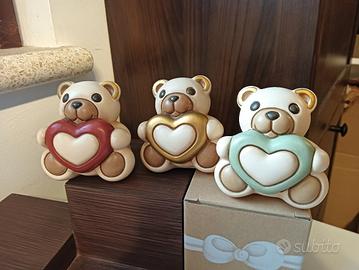 set tre Teddy cuore Thun 