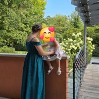 abito cerimonia verde scuro taglia 44 L