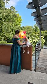 abito cerimonia verde scuro taglia 44 L