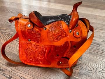 Borsa country artigianale cuoio western
