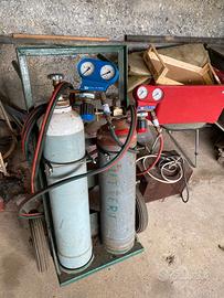 kit saldatura ossiacetilenica con carrello