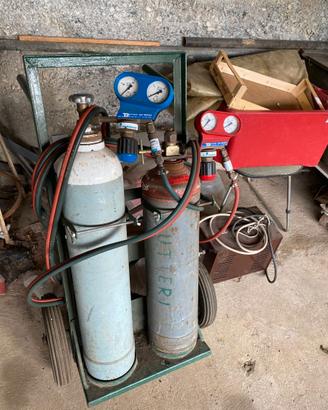 kit saldatura ossiacetilenica con carrello