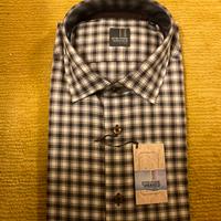 Camicia uomo Bottega Artigiana Washed quadri grigi