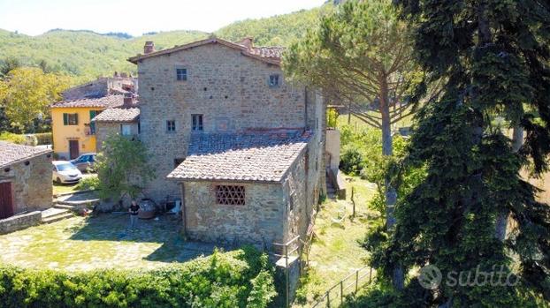 Lamole in antico borgo colonica con terreno e pisc