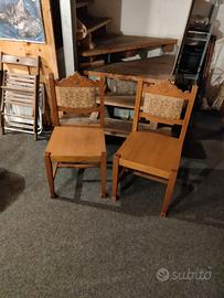 Sedie in legno di rovere