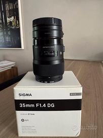 Obbiettivo Sigma Art 35mm attacco Canon