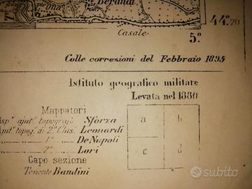 Carta topografica 1880 militare