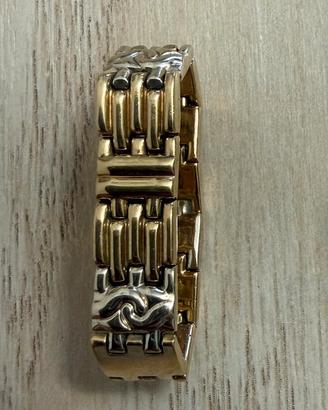 Anello ORO giallo e bianco a maglia