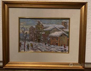 Pittore Ottone Mora olio su tela