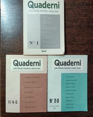 lotto 3 libri quaderni sardi filosofia scienze