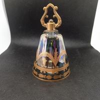 Campana in cristallo molato verde menta e oro zecc