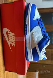 Sneakers Nike Dunk Low - pelle - blu e bianche