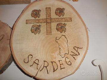 Fetta di tronco incisione i 4 Mori