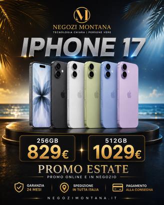 iPhone 17 256GB Nuovo - 24 Mesi di Garanzia