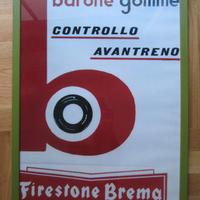 Insegna pubblicitaria vintage Barone Gomme ANNI 70
