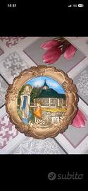 Piatto decorativo vintage Banneux N.D. altorilievo