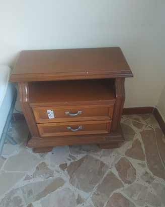 Comodino vintage colore noce