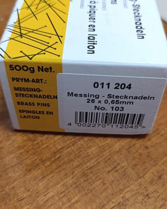Prym box di spilli in ottone nichelato 400 gr
