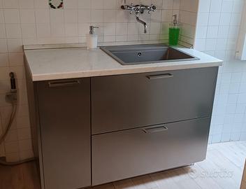 Lavello CUCINA unica vasca Colore Grigio/Acciaio