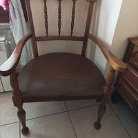 2 sedie in legno massello 