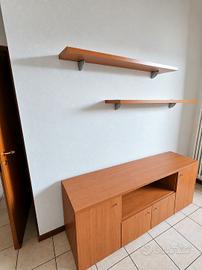 Mobile credenza da soggiorno e 2 mensole