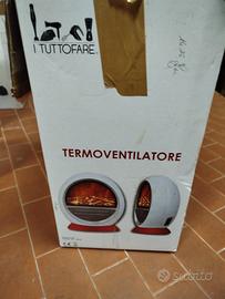 termoventilatore elettrico con effetto camino