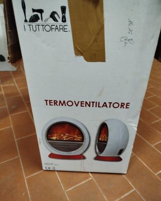 termoventilatore elettrico con effetto camino