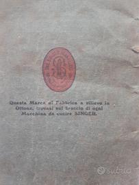 Libretto uso macchina da cucire del 1925 Singer