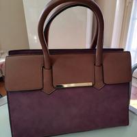 Borsa viola marrone