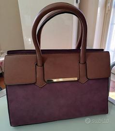 Borsa viola marrone