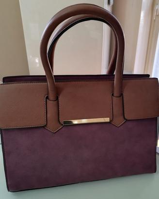 Borsa viola marrone