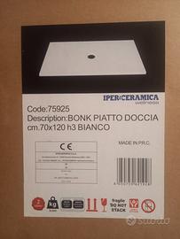 piatto doccia bonk 70x120 h3 bianco code 75925
