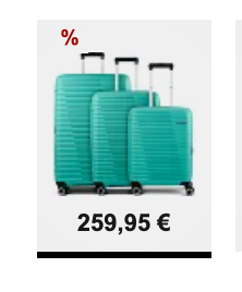American Tourister Roadrush 4 ruote Set di valigie