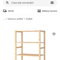 scaffale ikea legno