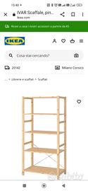 scaffale ikea legno