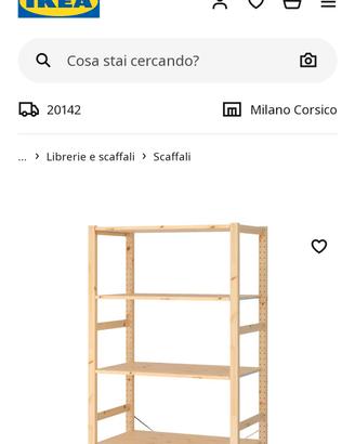 scaffale ikea legno