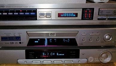 Radio Kenwood+lettore cd-dvd+amplificatore Sony5.1